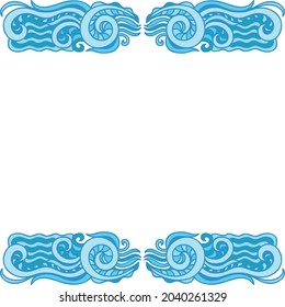 Sea decorative background. Vector illustration