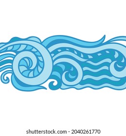 Sea decorative background. Vector illustration