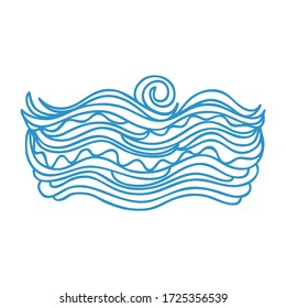 Sea decorative element. Vector illustration