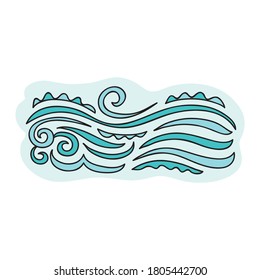 Sea decorative element. Vector illustration