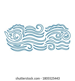 Sea decorative element. Vector illustration