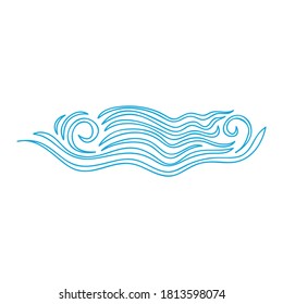 Elementos decorativos del mar. Ilustración del vector