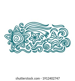 Sea decorative element. Vector illustration