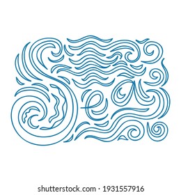 Sea decorative element. Vector illustration