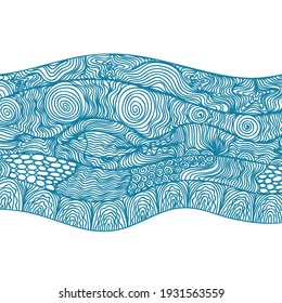 Sea decorative element. Vector illustration