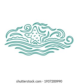 Sea decorative element. Vector illustration