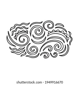Sea decorative element. Vector illustration