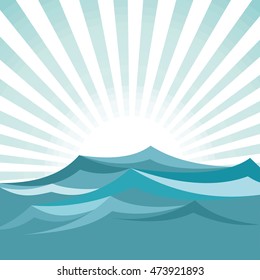 Sea design. blue background. Colorful illustration , vector eps 10