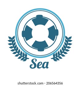 Sea design over white background, vector illustration