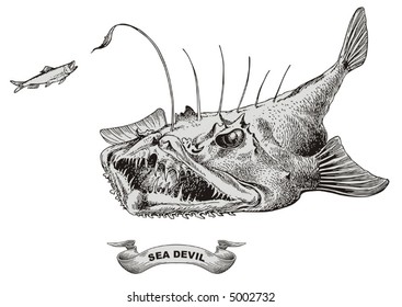 Sea devil vector