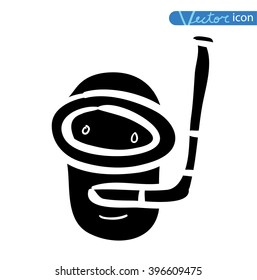 sea diver, hand drawn vector llustration black color, 