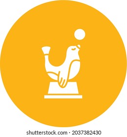 Sea Dog Performing icon vector image. Can also be used for Village. Suitable for mobile apps, web apps and print media.