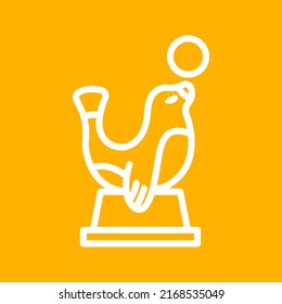 Sea Dog Performing icon vector image. Can also be used for Village. Suitable for mobile apps, web apps and print media.
