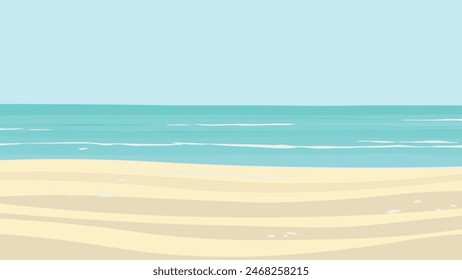 sea ​​beach drawing or seascape