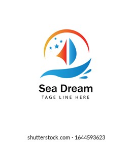 sea dream for company business logo identity