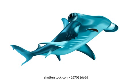 Sea dweller. Hammer fish. Wall stickers	