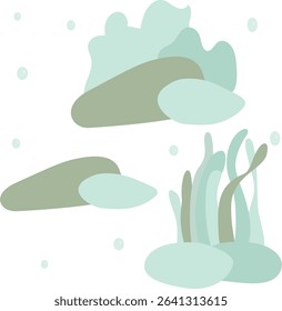Sea elements minimal style - Ocean World Set