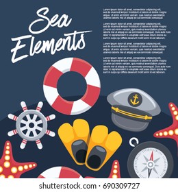 Sea Elements : Vector Illustration
