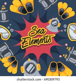 Sea Elements : Vector Illustration