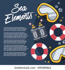 Sea Elements : Vector Illustration