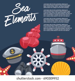Sea Elements : Vector Illustration