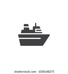 Sea Ferry  vector icon. filled flat sign for mobile concept and web design. Yacht boat simple solid icon. Symbol, logo illustration. Pixel perfect vector graphics
