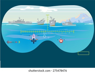 Sea fight game. Vector