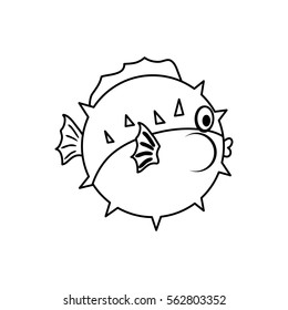 Sea fish animal icon vector illustration graphic design