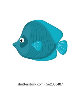 Sea fish animal icon vector illustration graphic design