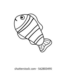 Sea fish animal icon vector illustration graphic design