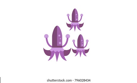 Sea fish animal isolated vector illustration