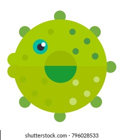Sea fish animal isolated vector illustration