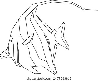 Sea fish. Aquarium fish. Picture for coloring pages