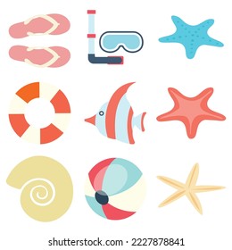 sea fish beach icon isolated on a white background
