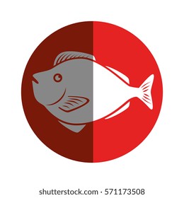 sea fish emblem icon