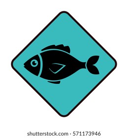 sea fish emblem icon