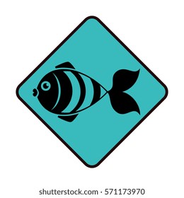 sea fish emblem icon