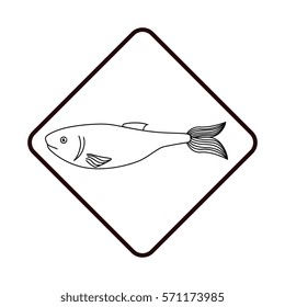 sea fish emblem icon