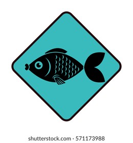 sea fish emblem icon