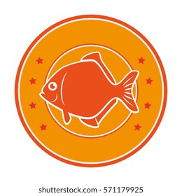sea fish emblem icon