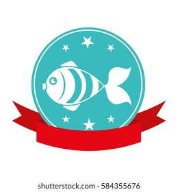 sea fish emblem icon