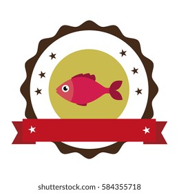 sea fish emblem icon