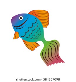 sea fish emblem icon