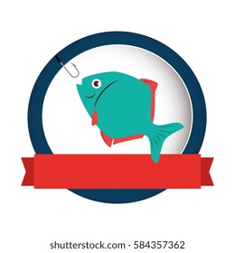 sea fish emblem icon