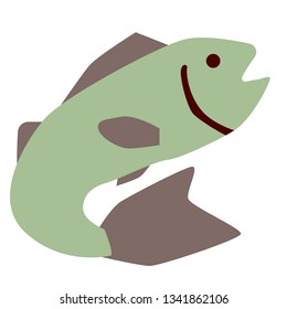 sea fish flat illustration Marine creatures and underwater world series