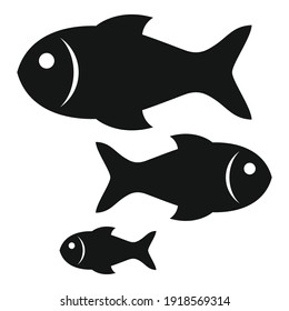 Sea Fish Icon. Simple Illustration Of Sea Fish Vector Icon For Web Design Isolated On White Background