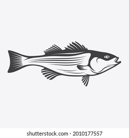 sea fish illustration, sea fish icon, vector art