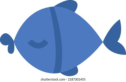 Sea fish, illustration, vector on a white background.