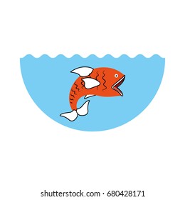 sea fish isolated icon