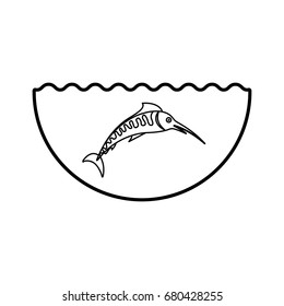 sea fish isolated icon